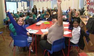UK classroom scene